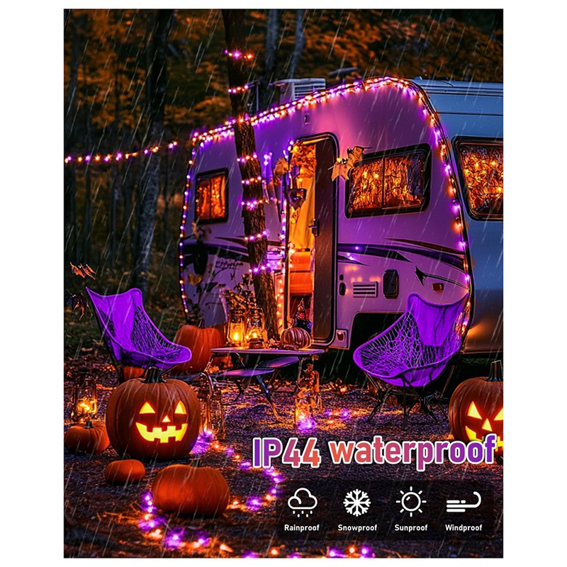 DT16 Solar Halloween String Li - đánh giá và giá Halloween Led String Lights Orange