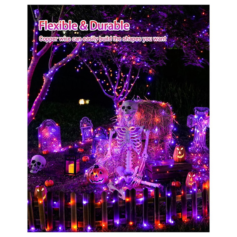 DT16 Solar Halloween String Li - đánh giá và giá Halloween Led String Lights Orange