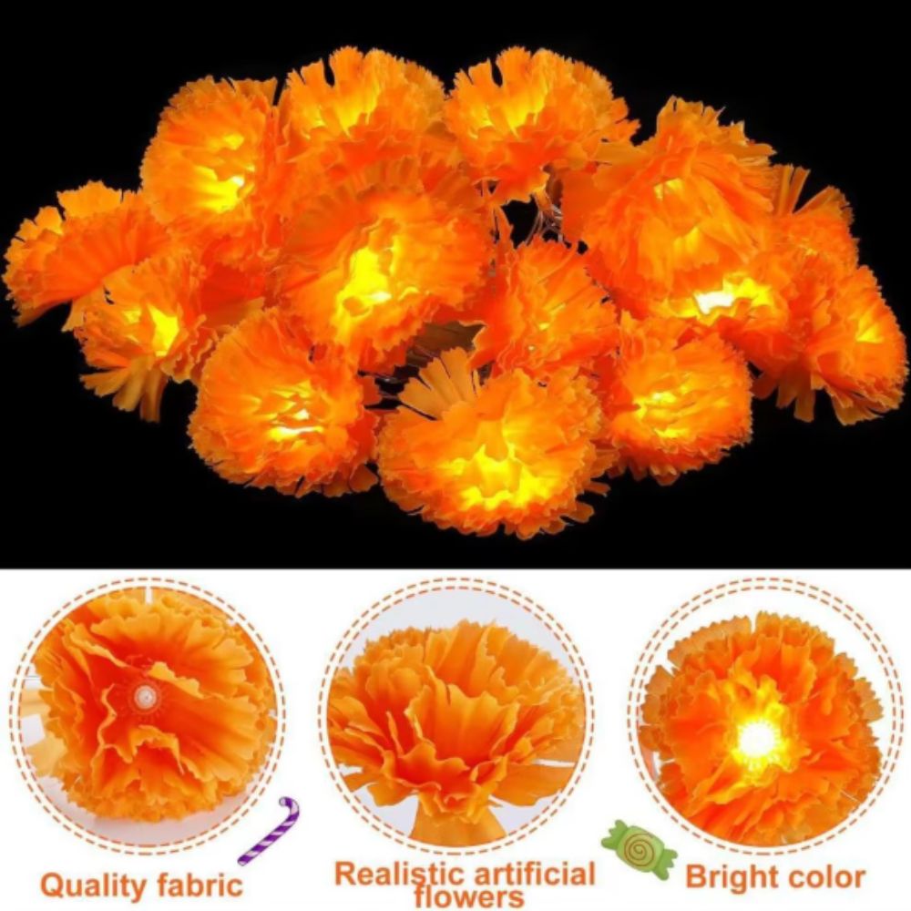 Mexican Style Halloween Marigo - đánh giá và giá Halloween Led String Lights Orange