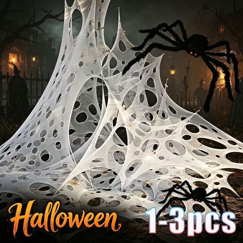 1x2m 1X4m 2x4m Fake Spider Web - đánh giá và giá Spider Web Halloween Decoration