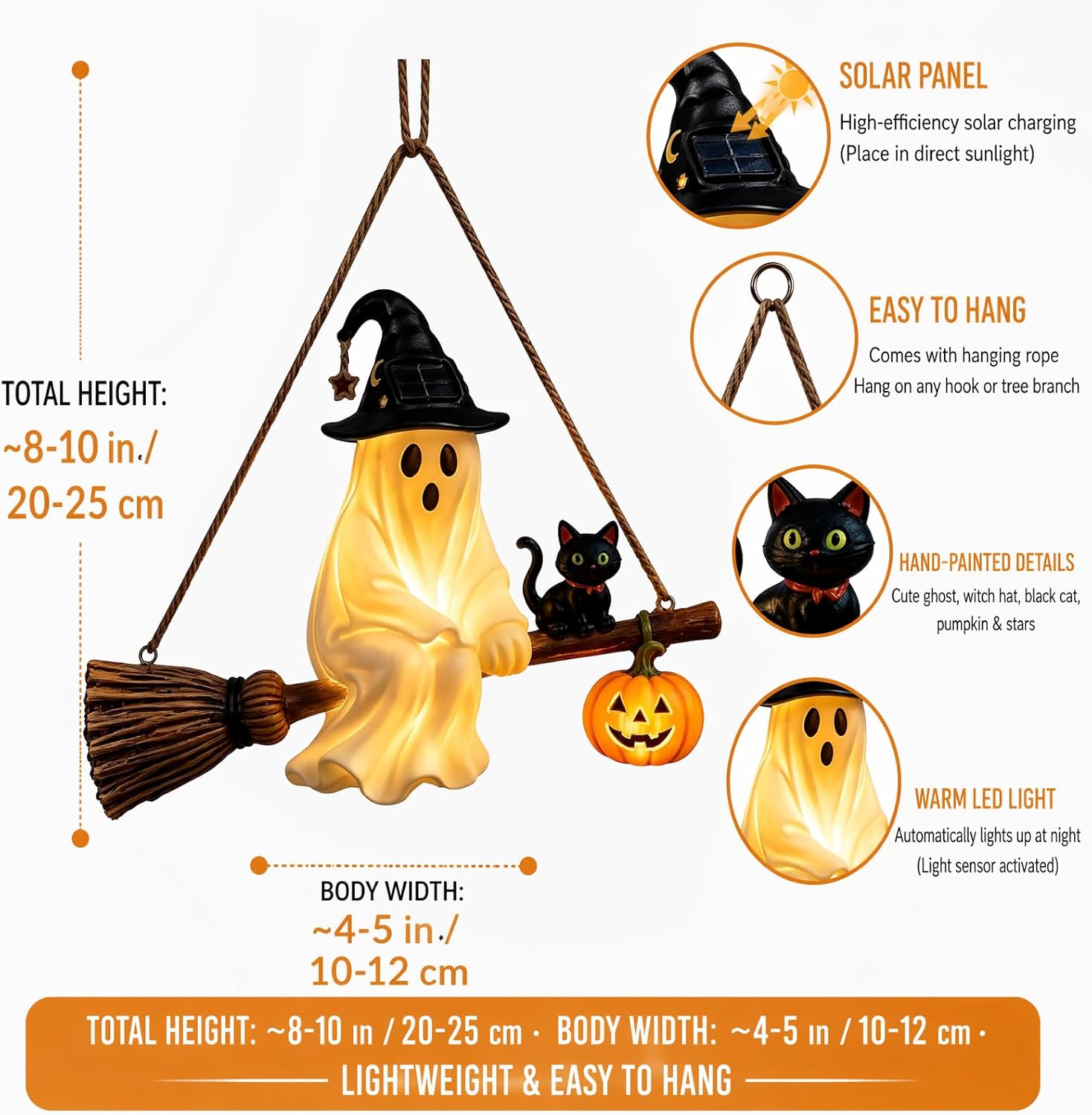 Solar Ghost Chandelier Hallowe - đánh giá và giá Pumpkin Lantern Halloween