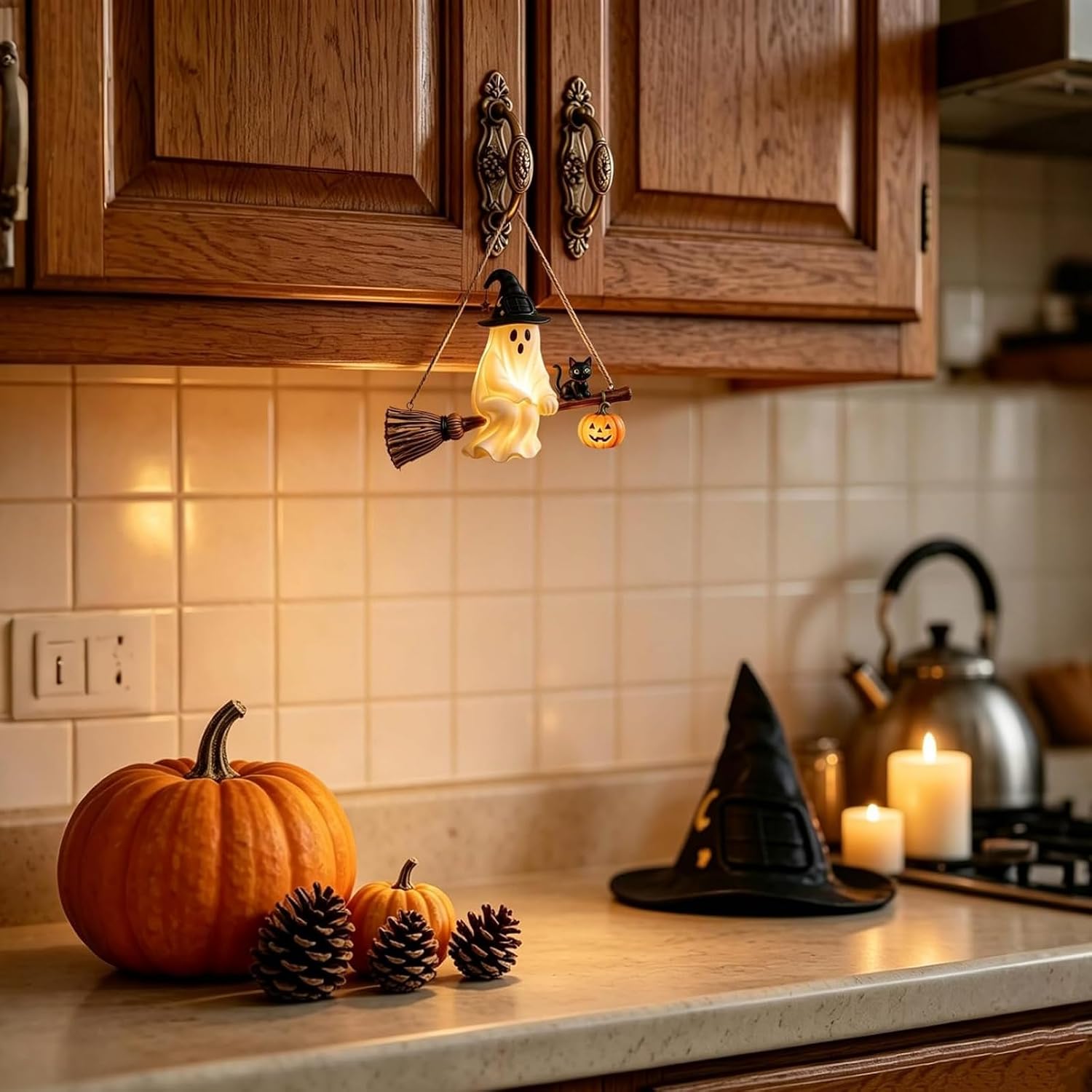 Solar Ghost Chandelier Hallowe - đánh giá và giá Pumpkin Lantern Halloween