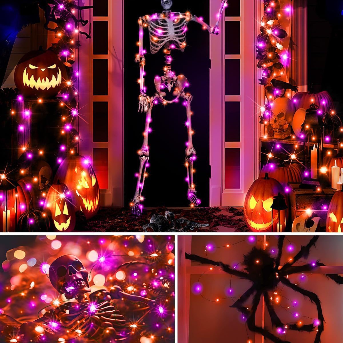Halloween LED Solar Copper Wir - đánh giá và giá Halloween Led String Lights Orange