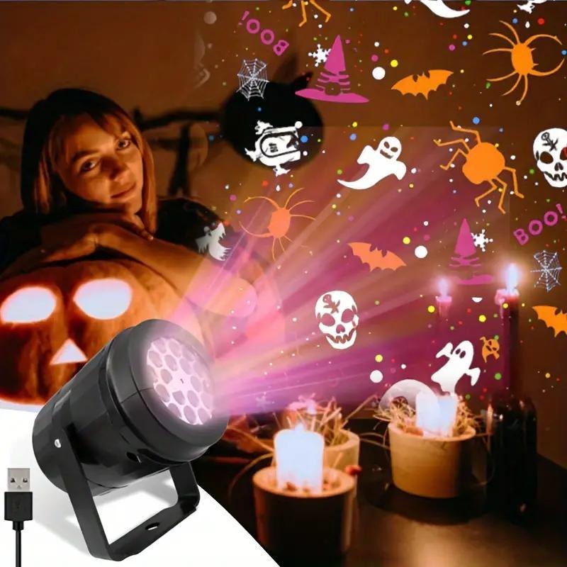 Halloween LED Projector Light  - đánh giá và giá Halloween Pumpkin Decor Led