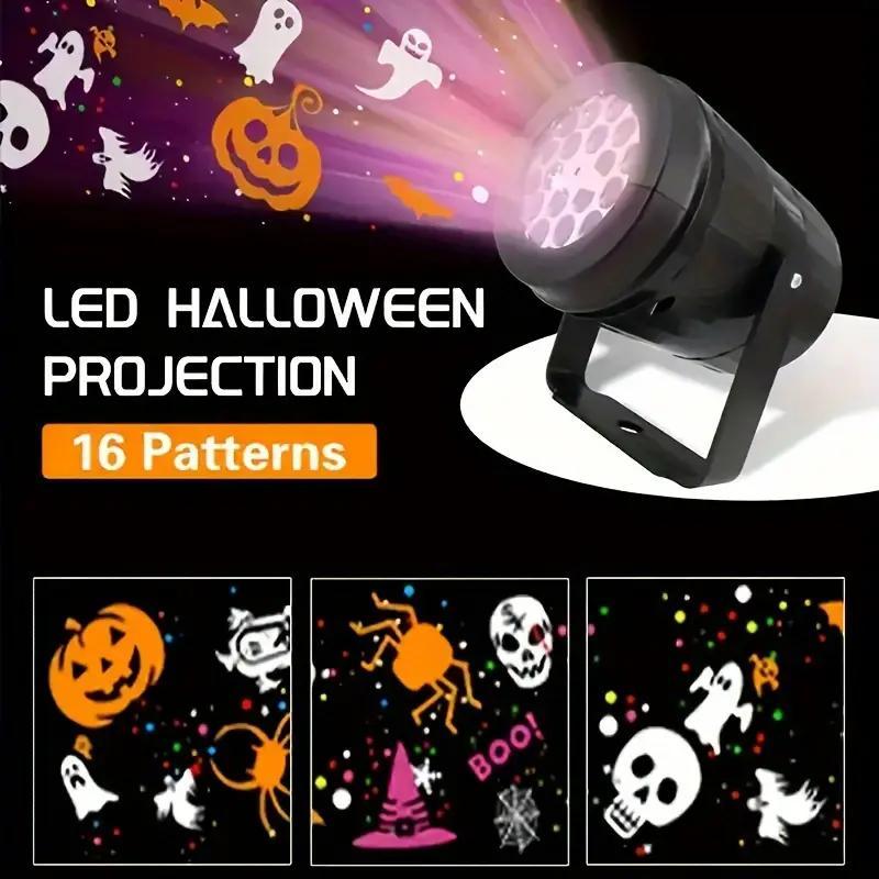 Halloween LED Projector Light  - đánh giá và giá Halloween Pumpkin Decor Led