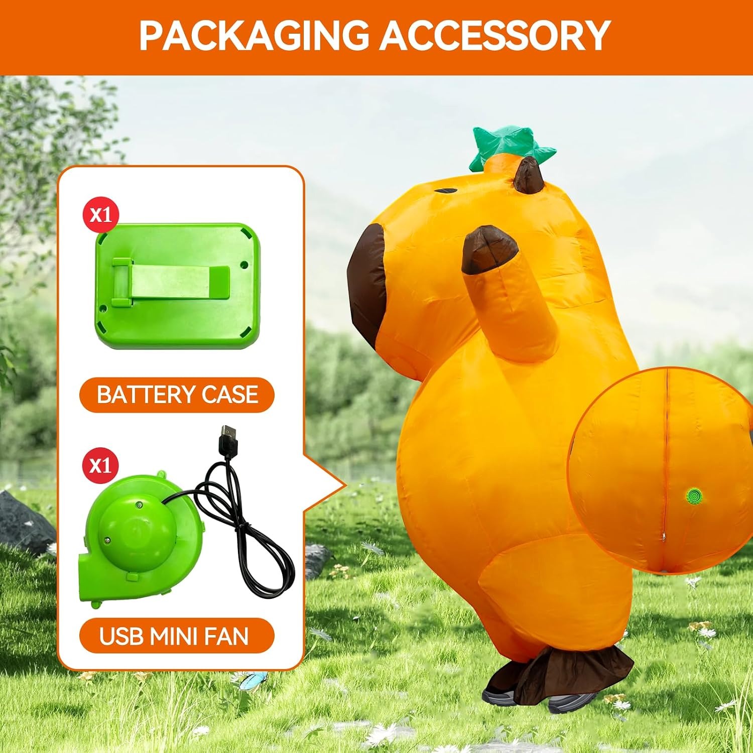 Capybara Inflatable Costume Ad - đánh giá và giá Halloween Costume Adult