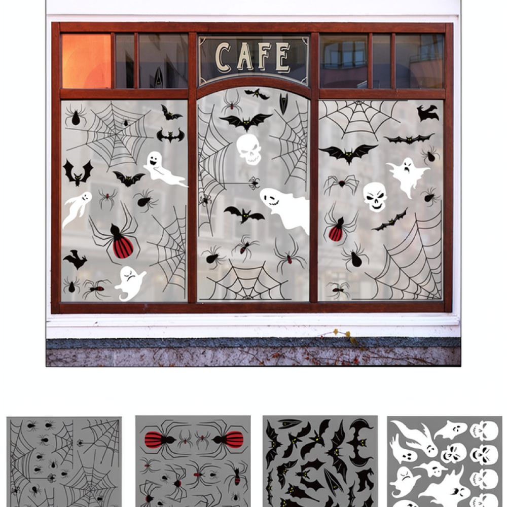 Halloween Wall Stickers Static - đánh giá và giá Halloween Skeleton Decoration