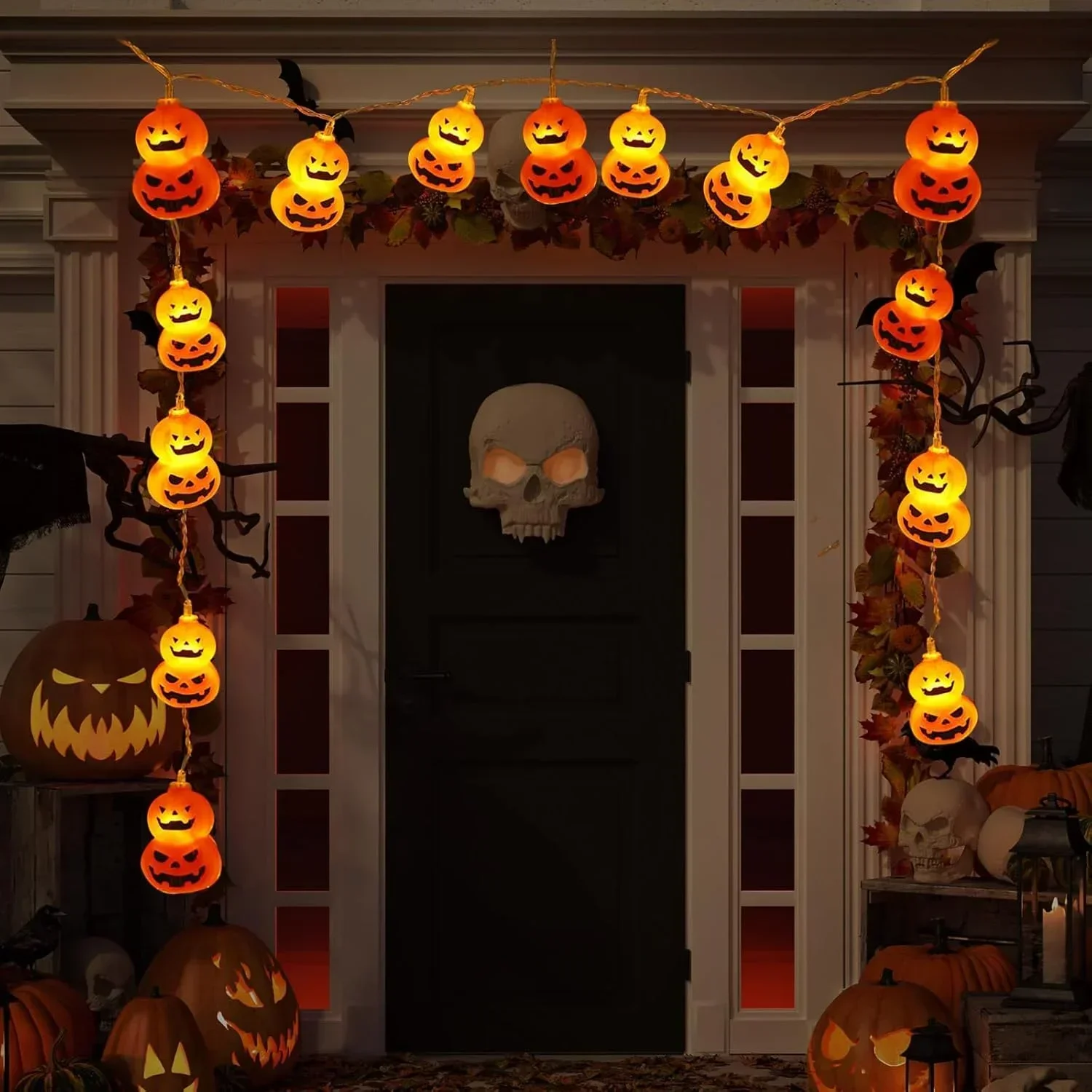 Jack O Lantern String Lights,  - đánh giá và giá Halloween Led String Lights Orange