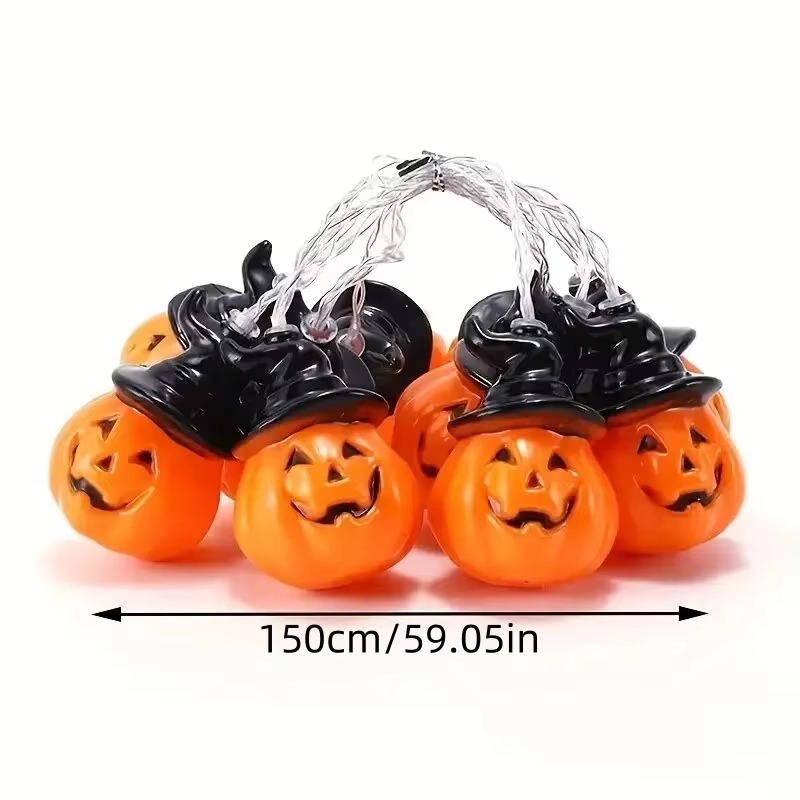 Witch Hat Pumpkin Fairy String - đánh giá và giá Halloween Led String Lights Orange