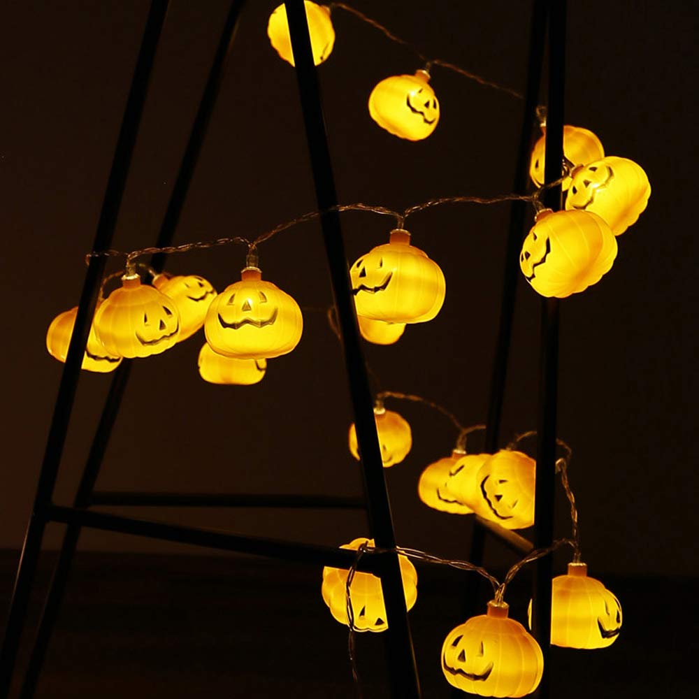 Halloween 3D Pumpkin LED Strin - đánh giá và giá Halloween Led String Lights Orange
