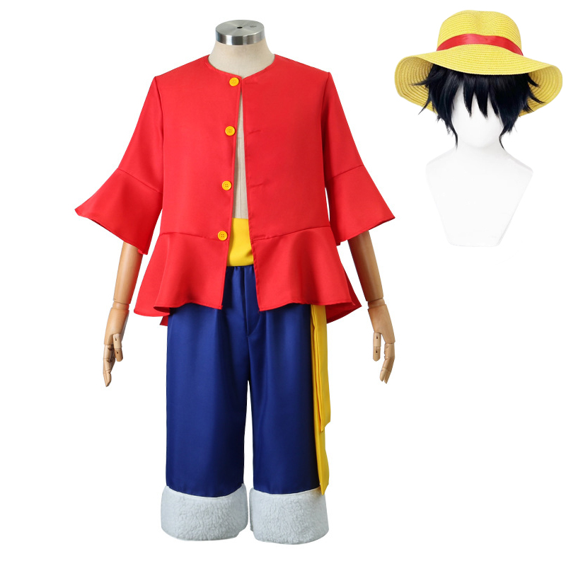 Luffy Cosplay Costume Hat Wig  - đánh giá và giá Halloween Costume Kids