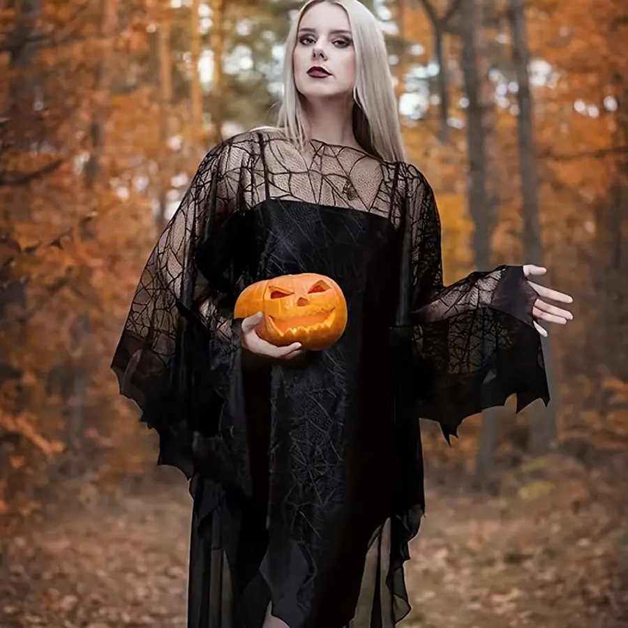 Halloween Spider Web Bat Cloak - đánh giá và giá Spider Web Halloween Decoration