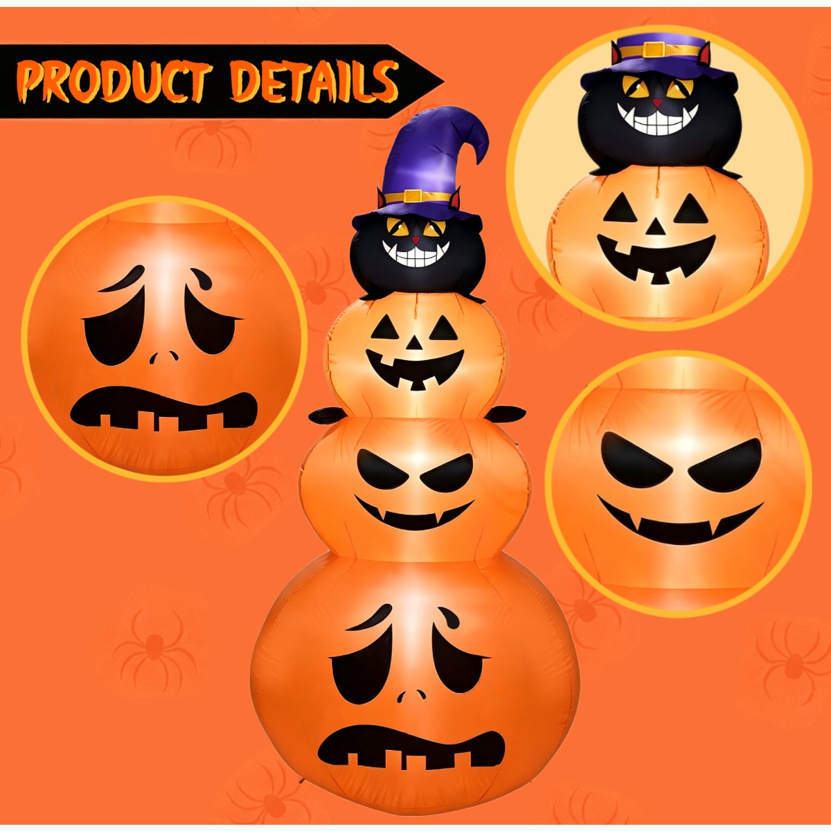 Outdoor Holiday Decorations Ha - đánh giá và giá Halloween Pumpkin Decor Led