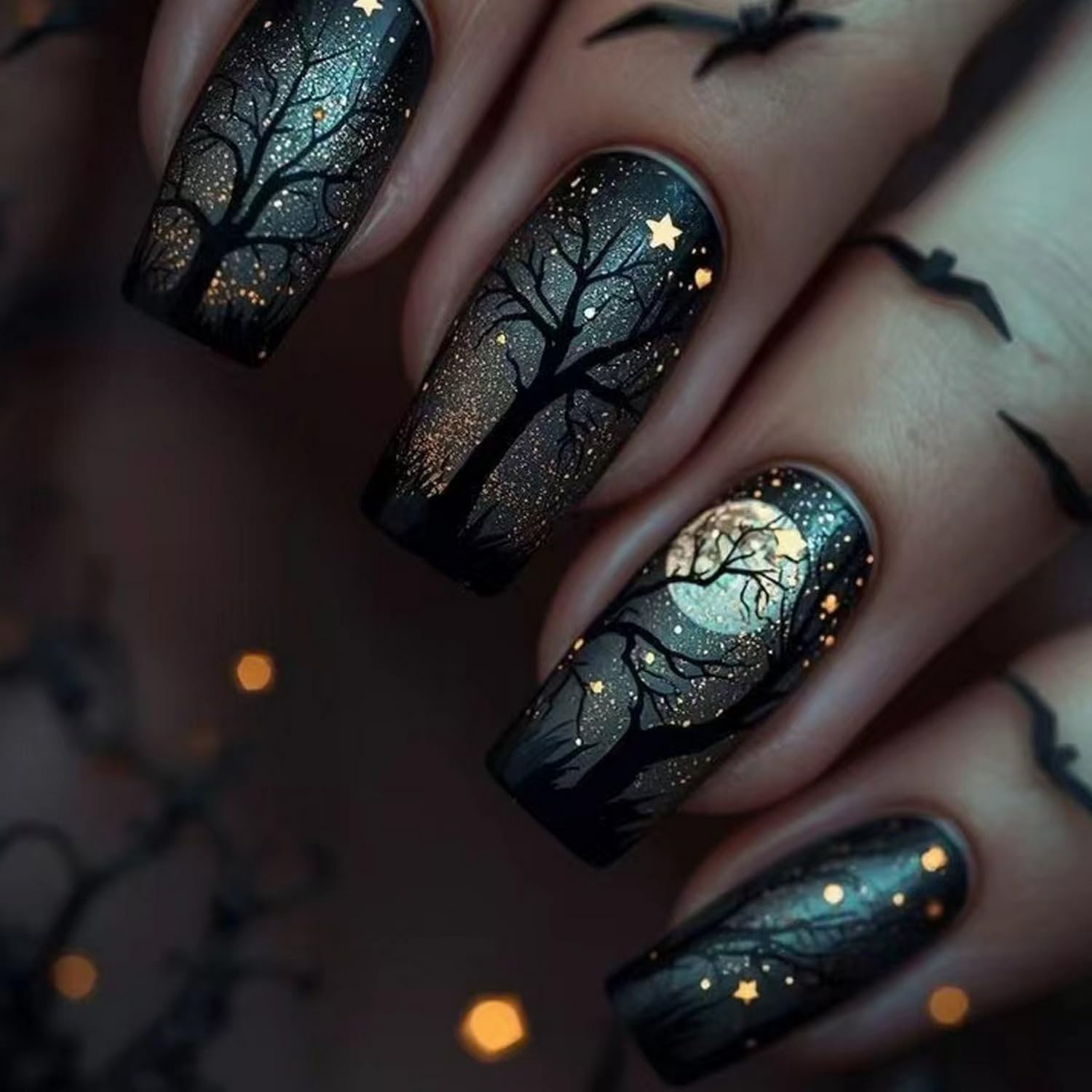 Halloween Press on Nails Hallo - đánh giá và giá Spider Web Halloween Decoration