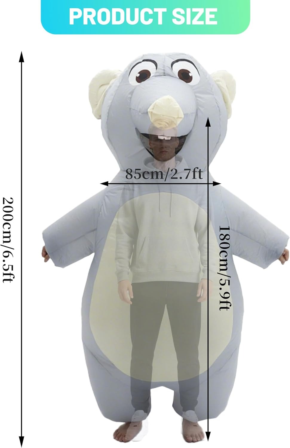 Inflatable Mouse Costume for A - đánh giá và giá Halloween Costume Adult