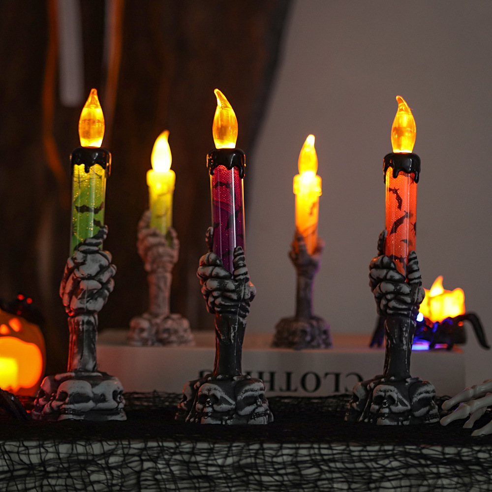 Halloween Skeleton Hand Candle - đánh giá và giá Halloween Pumpkin Decor Led