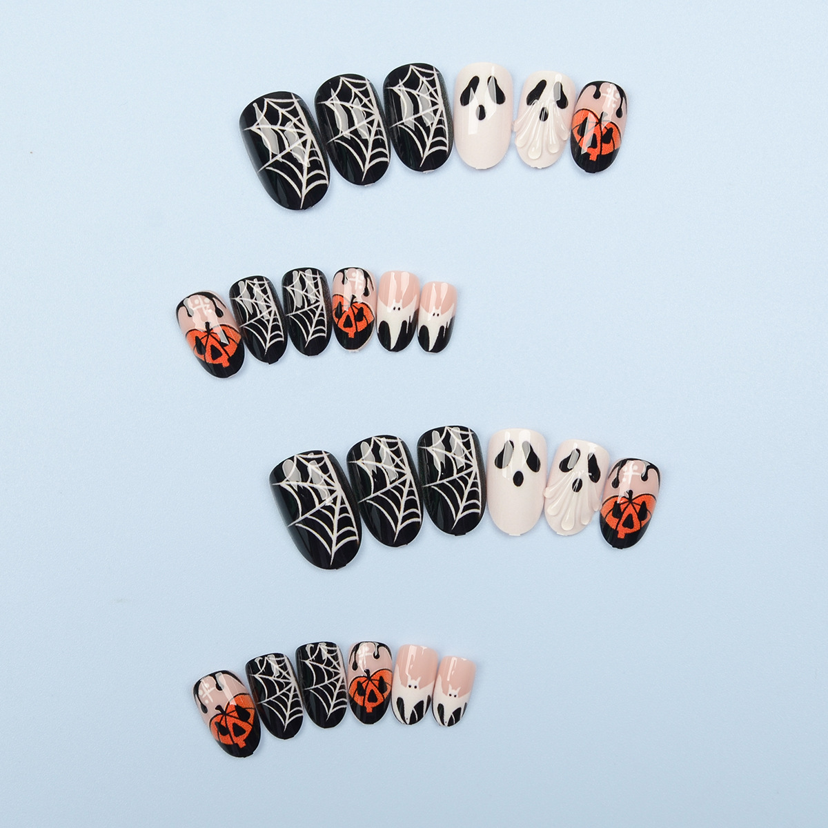 Halloween Fake Nails Ghost Pum - đánh giá và giá Pumpkin Lantern Halloween